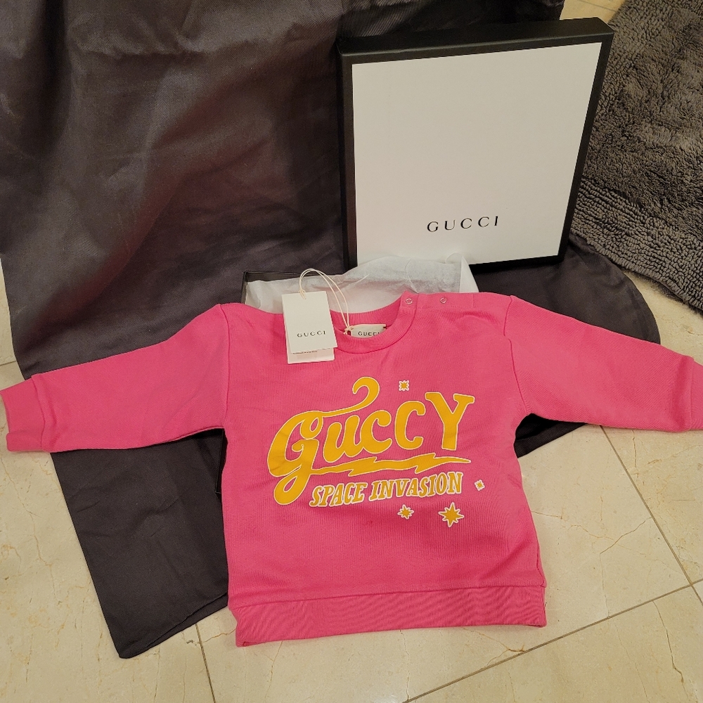 Gucci space invasion pink sweatshirt